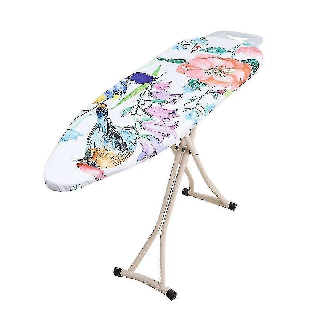 Scorch-Resistant Ironing Board Cover for 140x50cm Boards - Cotton-Padded with Elastic Edges & Drawstring (High-Temperature Safe)_CD