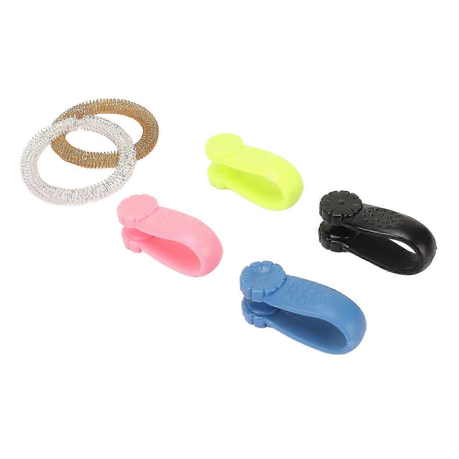 頭痛緩和のための花の形ABS指圧クリップ - ポータブルハンドマッサージャー