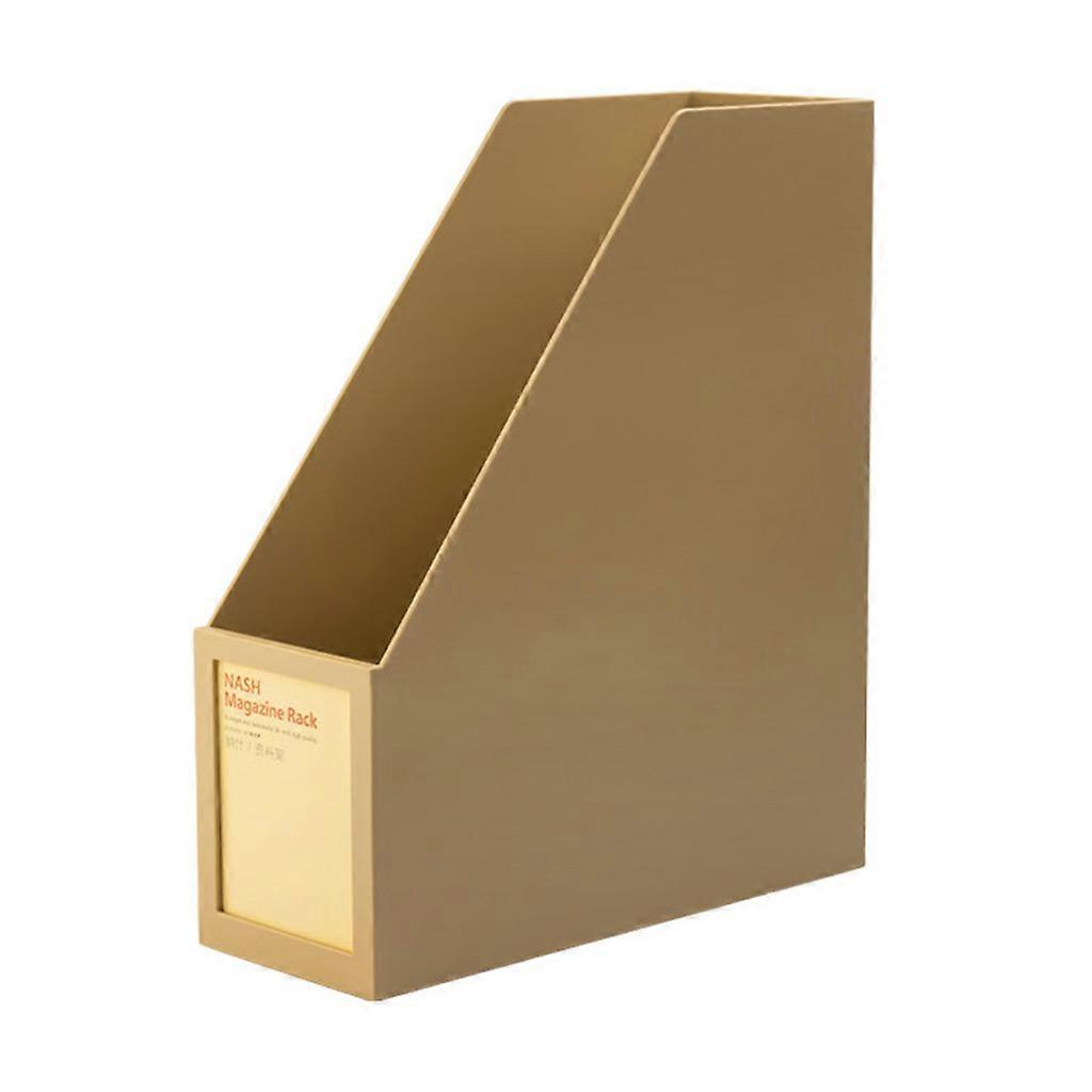 Multi-purpose Document File Holder with Lable Window File Storage for Case Easy to Push/Pull Vertical Placement for Offi  Khaki