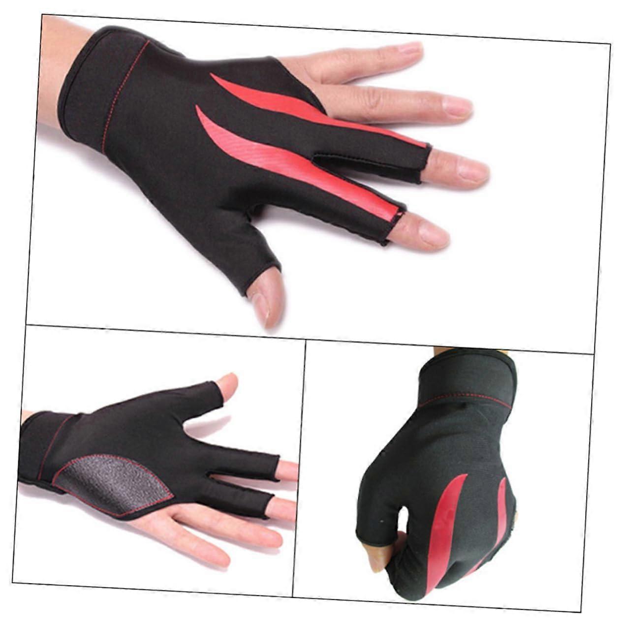Billard 3 Finger Glove For Snooker And Pool Stretchable And Half Finger Design For The Left Hand Ideal For Precise