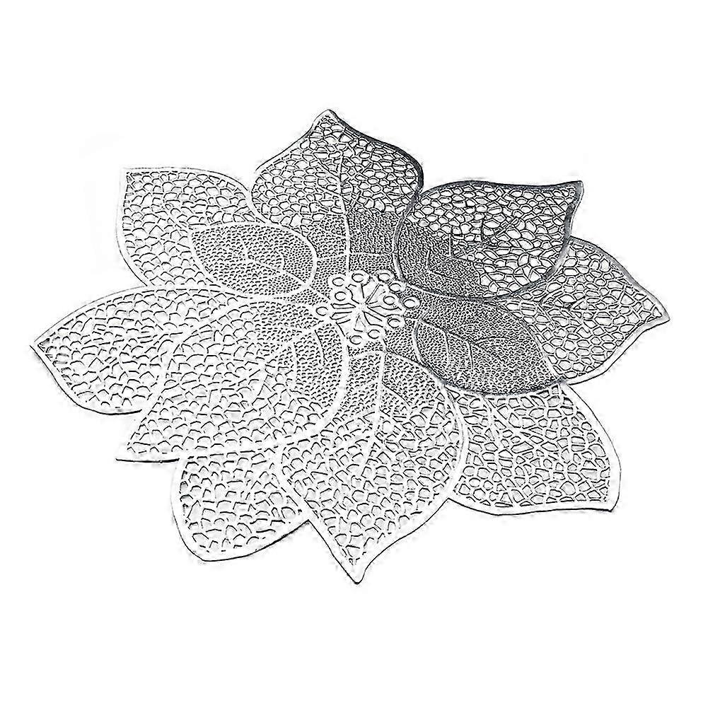 2025 Boxed Set mit 6 Bauhinia Tischsets, Mattsilber, PV0014, 43x45cm