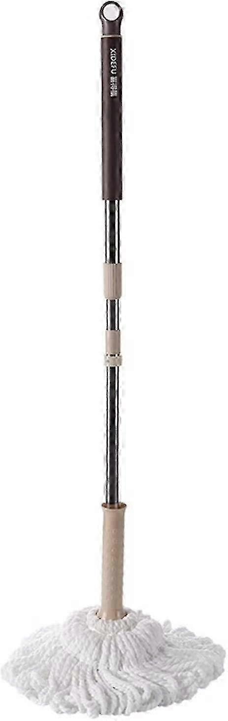 Khaki-colored squeezer mop for effective floor cleaning suitable for various home environments