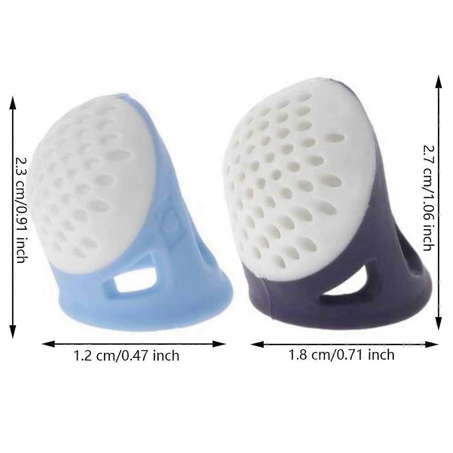  2 Sewing Silicone Needles Thimbles Non- Finger Protector