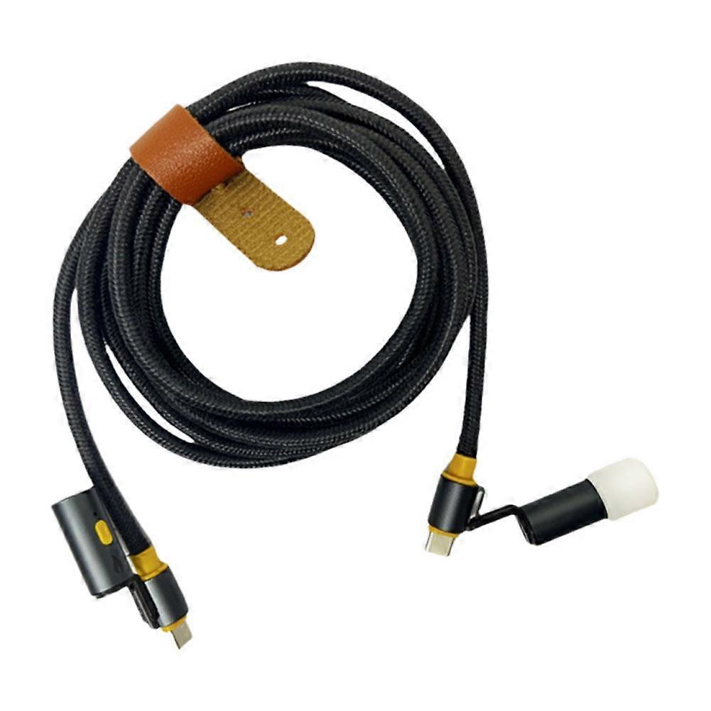 C82-S Örgülü versiyon ışık + ateş (A) $STYLEPIE Elf Savaş Halatı 240W Açık Kamp Hızlı Şarj Kablosu LED Veri Kablosu