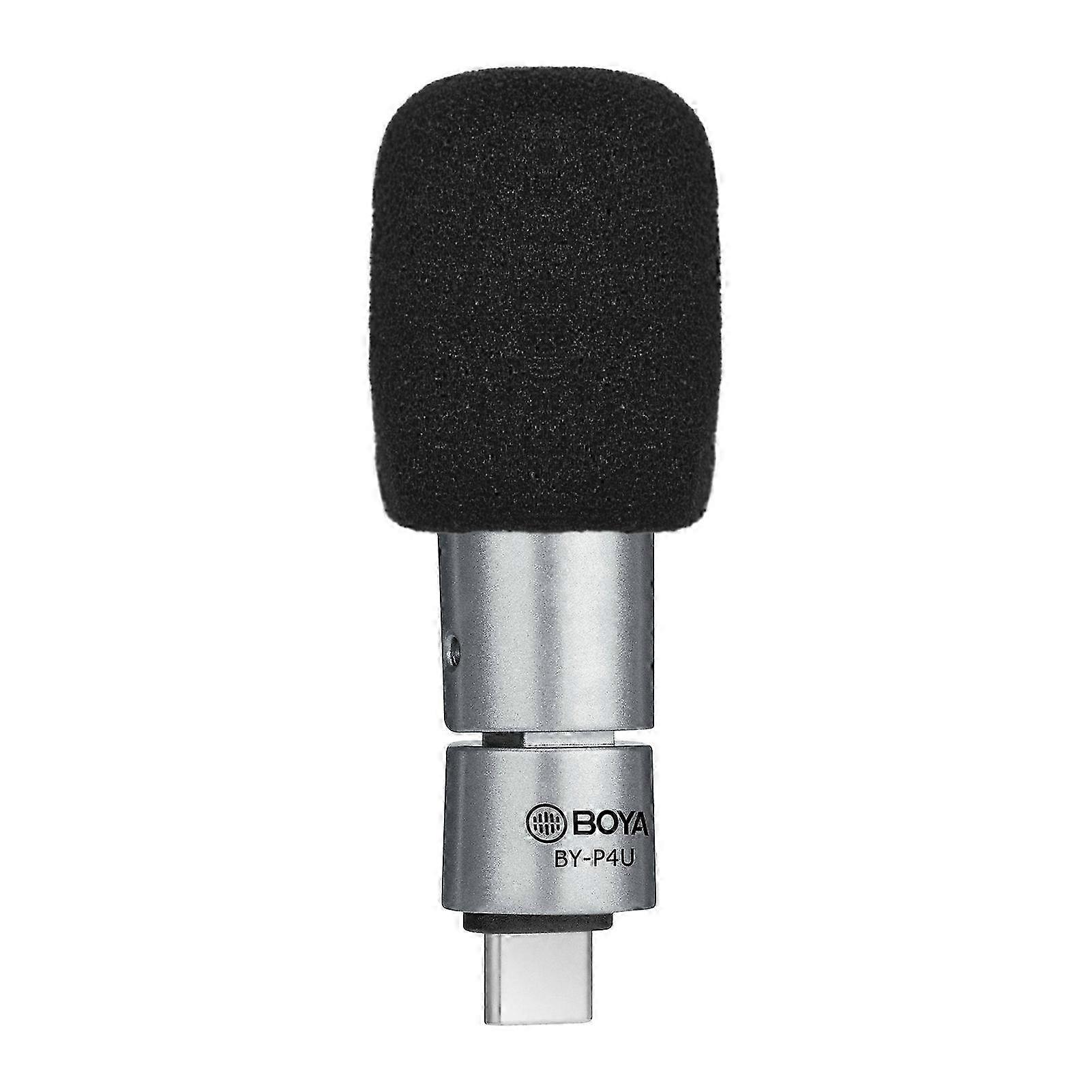 BOYA BY-P4U Omnidirectional Mini Mic with Windscreen for Android Smartphone Tablet Vlog Live