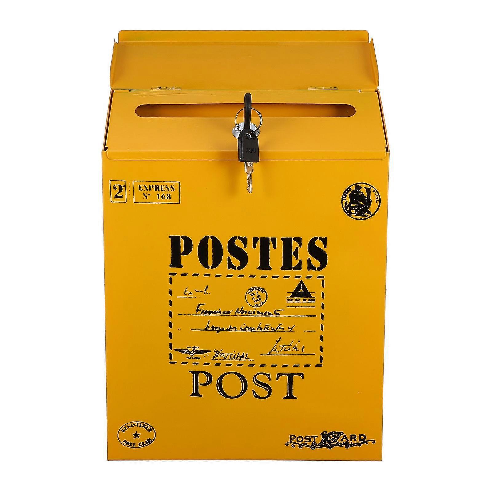 Functional Mailbox Small, Reliable Iron Post Box with Easy Installation Process