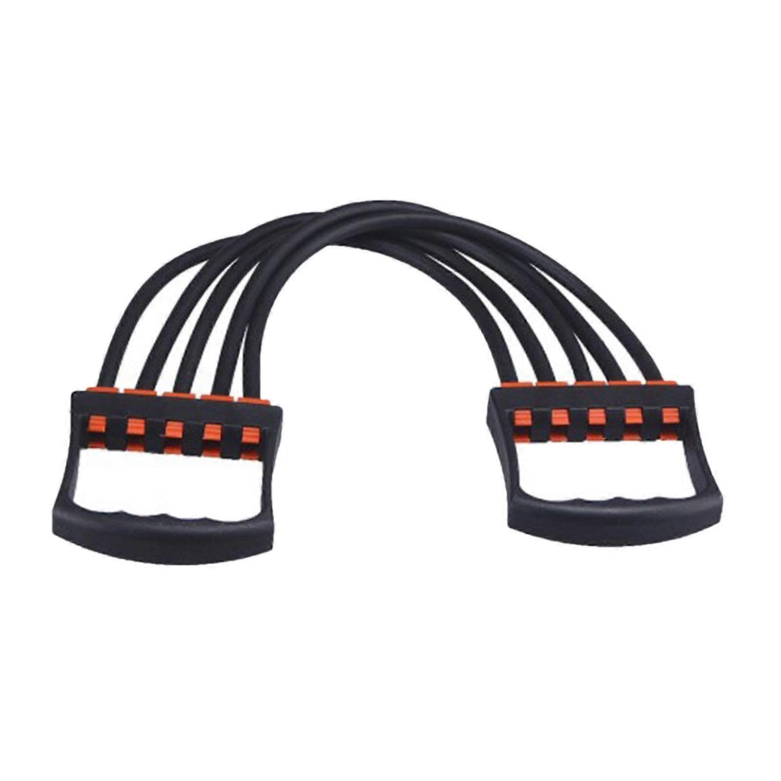 Resistance bands 5 tubes fitness exercises pull rope exercise bands for bodybuilding black