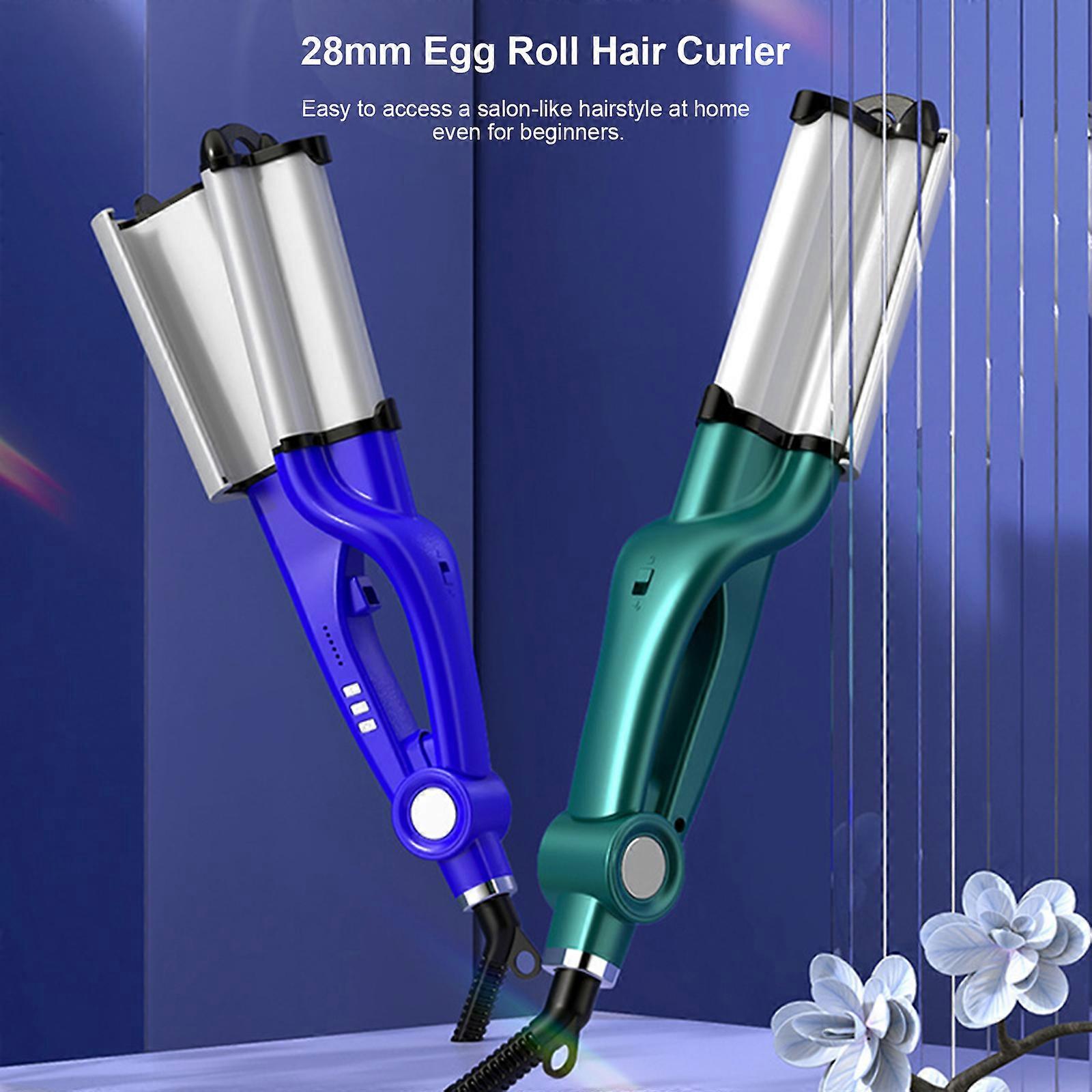 28mm Ceramic Curling Iron, Deep Waves and Wavy Hair Styling Tool, Adjustable Temperature