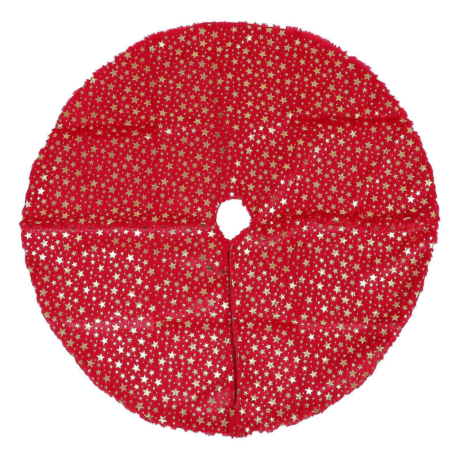 Tree Skirt for Mini Tree Creative Xmas Theme Festive Atmosphere Red 90x90cm 1Set