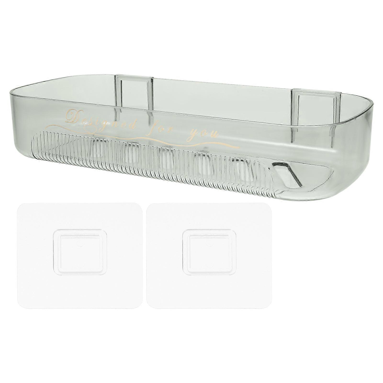 Bathroom Wall Mount Organizer Storing Rectangular Simple Practical Green 25x11x5cm 1Pcs