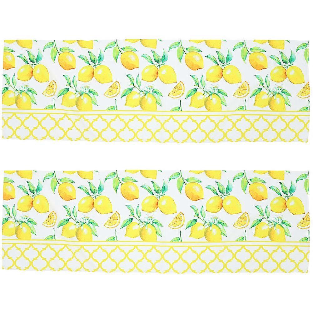 Rideaux de cuisine de campagne style rustique fenêtre décor polyester matériau 27.5x24in * 2 installation facile 2pcs