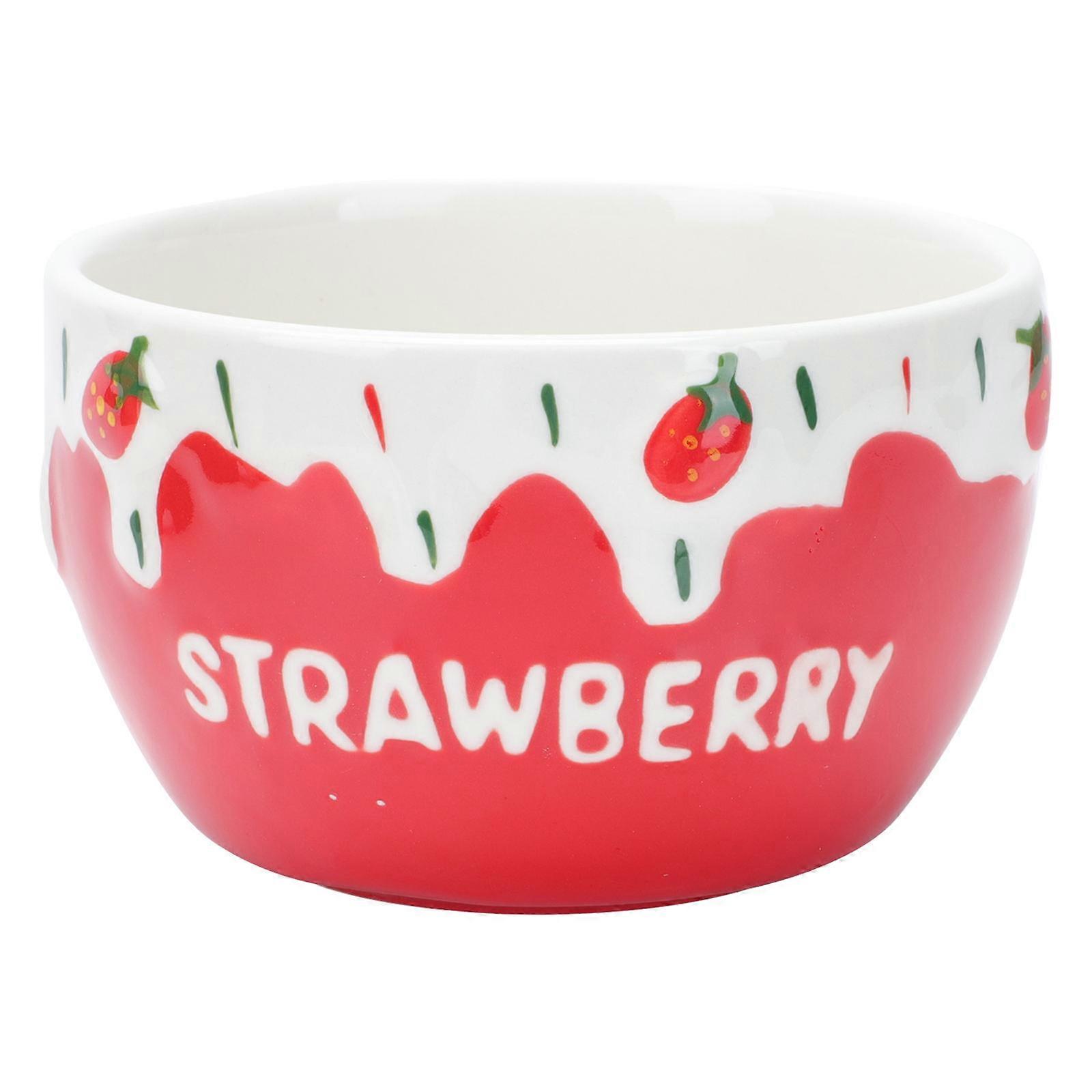 Ceramic Dessert Bowl Adorable Style For Dining And Home Use Round Shape Anti Slip 1Set