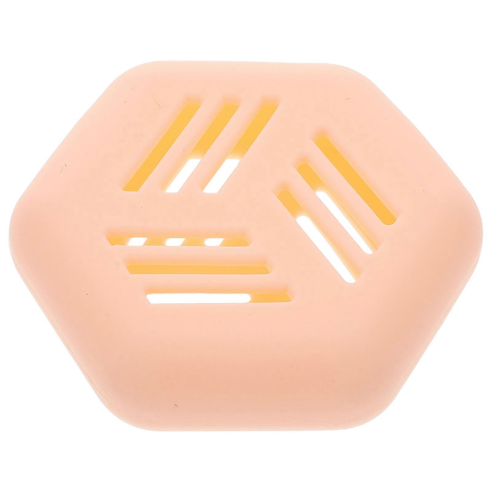 Silicone Makeup Sponge Holder Portable Powder Puff Case For Makeup Users Multi Functional Beige 1Pcs