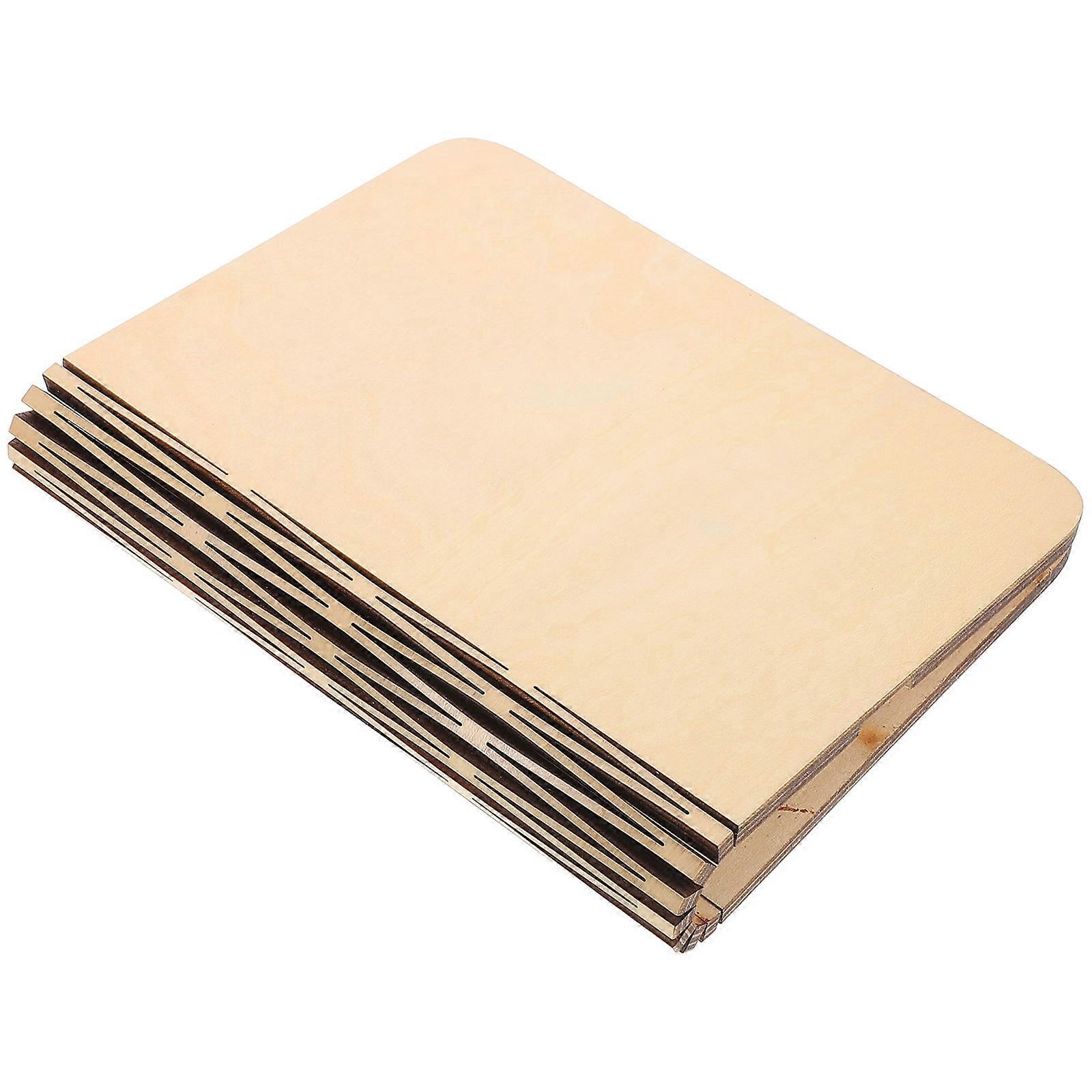 Folding Book Light Wood Shell Diy Enthusiasts Crafting Projects Rectangular 23.50X14.50X0.50CM 1Pcs