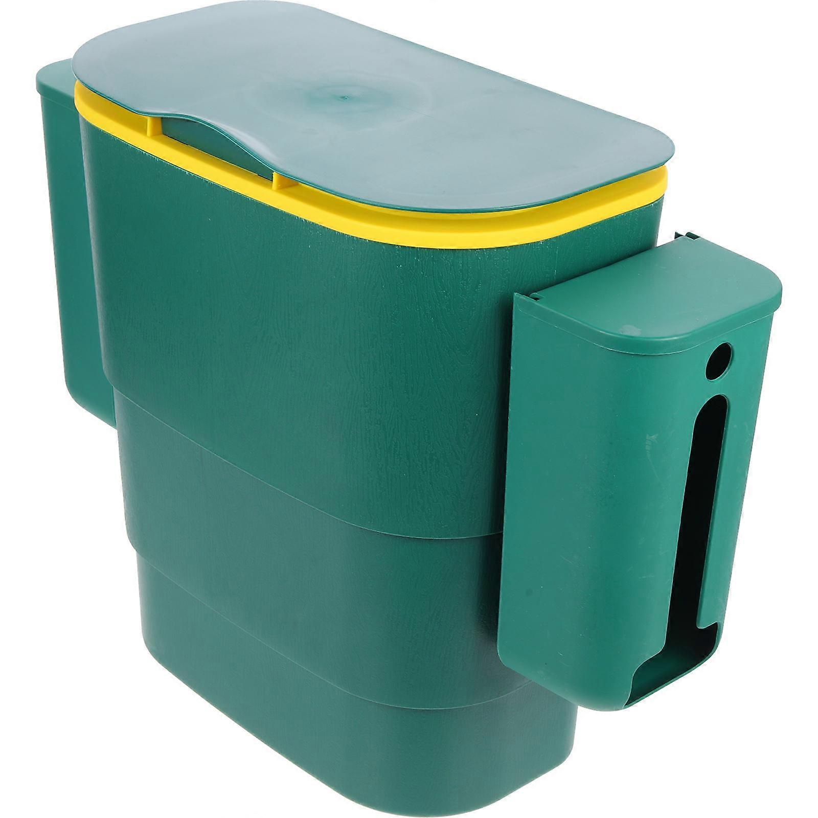 Hanging Trash Bin Small Kitchen Garbage Can Waste Collection 40X31CM Rectangular 1Set