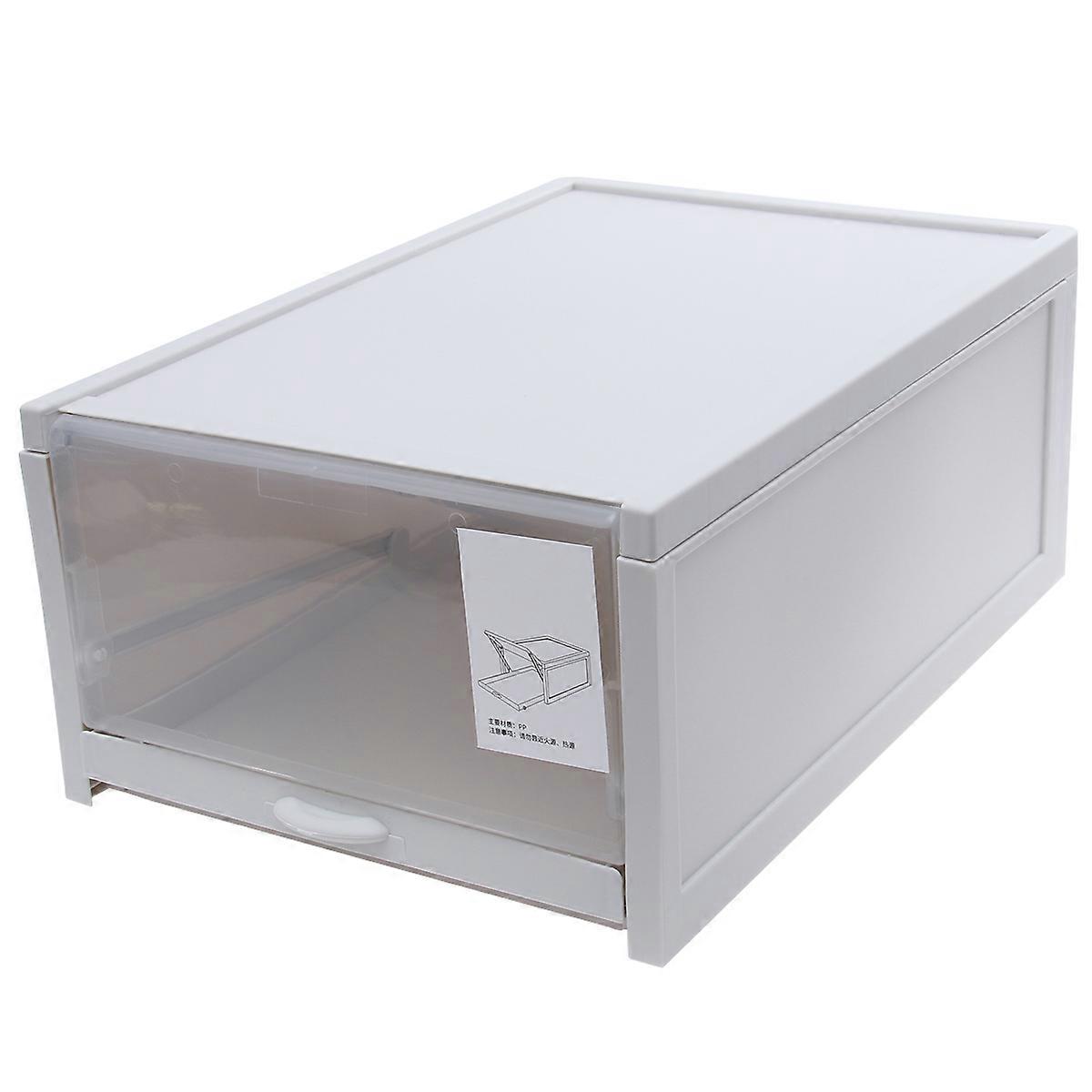 Storage Solution Shoes Organizer Small Size Rectangular Shape Transparent Lid Pull Out Drawer 1Set