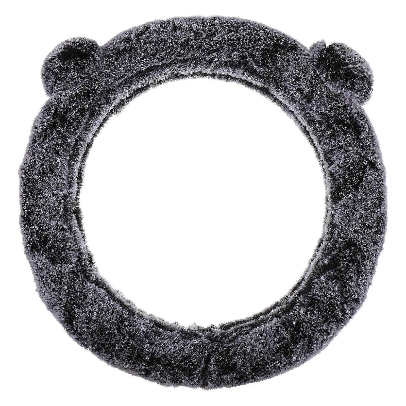 Car Modified Wheel Plush Protector Winter Driving Grey 38x37cm Skid Proof 1Pack