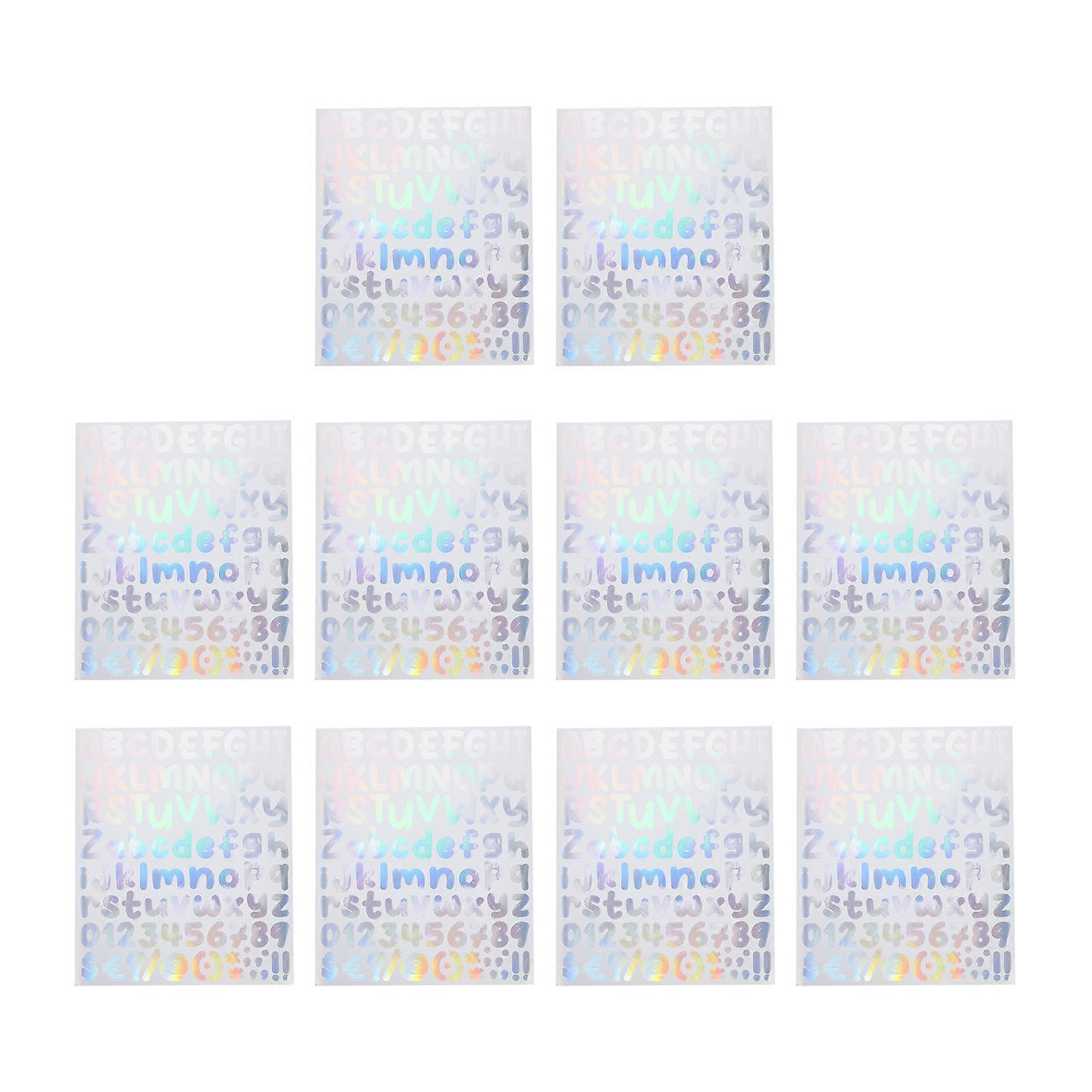 Diy Alphabet Stickers 10 Sheets Self Adhesive Vinyl Number Stickers For Crafts Smooth Surface Application Wall Cabinet Use