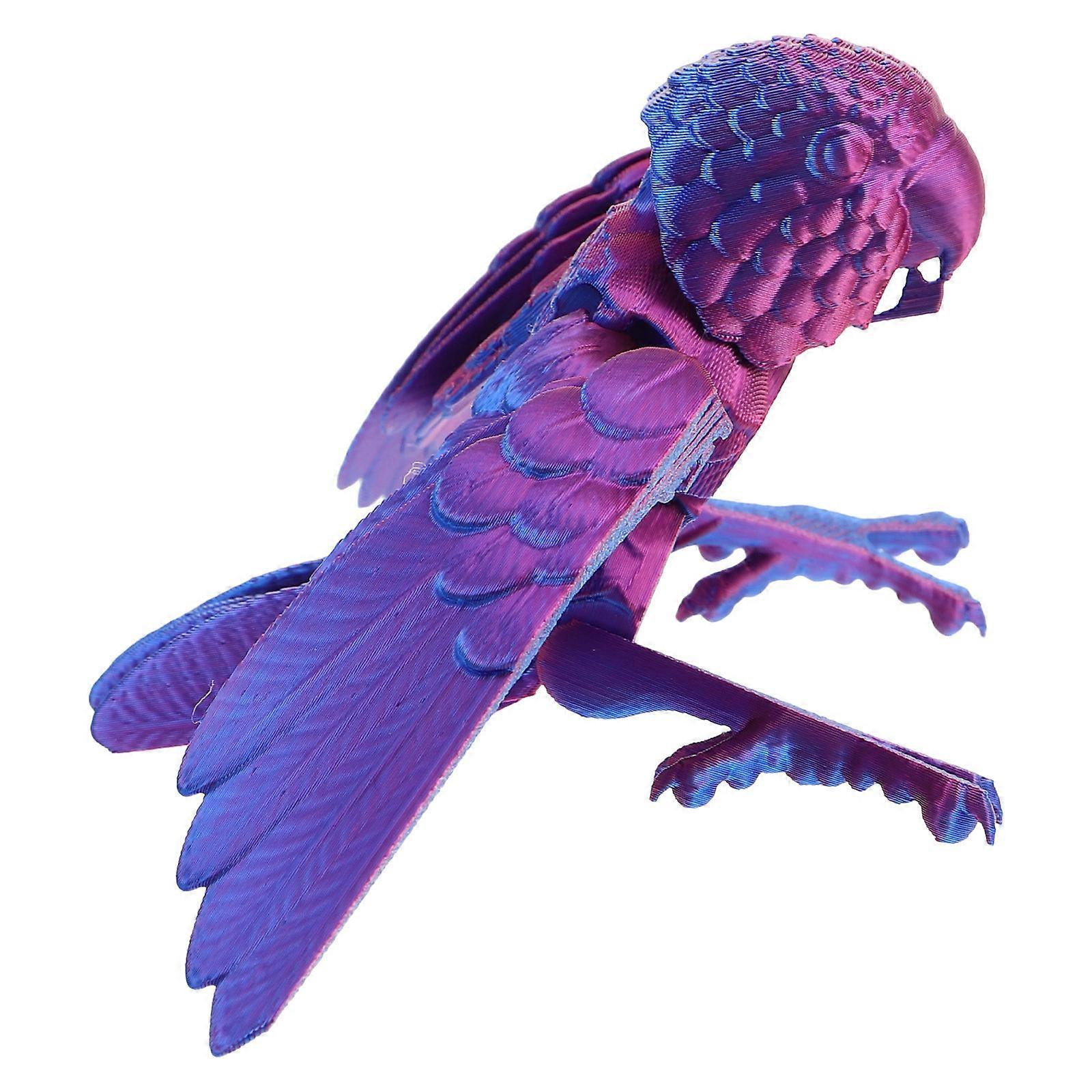 Realistic Parrot Model Red Plastic Designed for Decor with Child-Safe Flexible Features