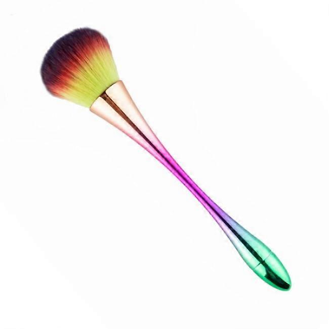 Makeup brush - with long rainbow handle Multicolor