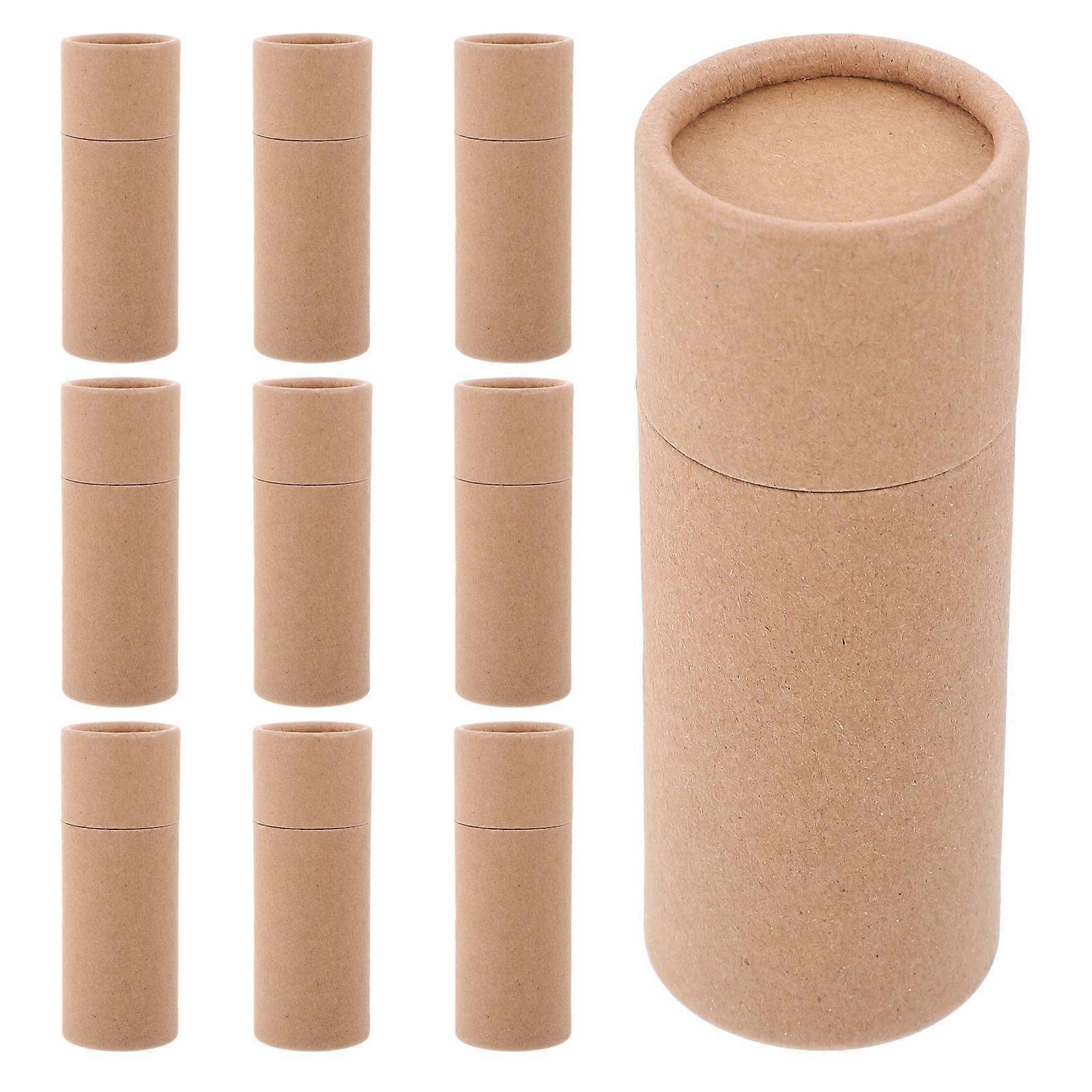Crafts Packaging Box Paper Tubes Containers Mailing Tubes Small Storage Craft Tubes 20ml Brown 10Pcs