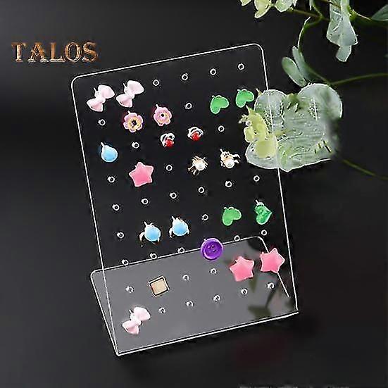 Earrings Display Stand Smooth Surface Thick Board Large Capacity Tranaparent Ear Stud Storage Organizer