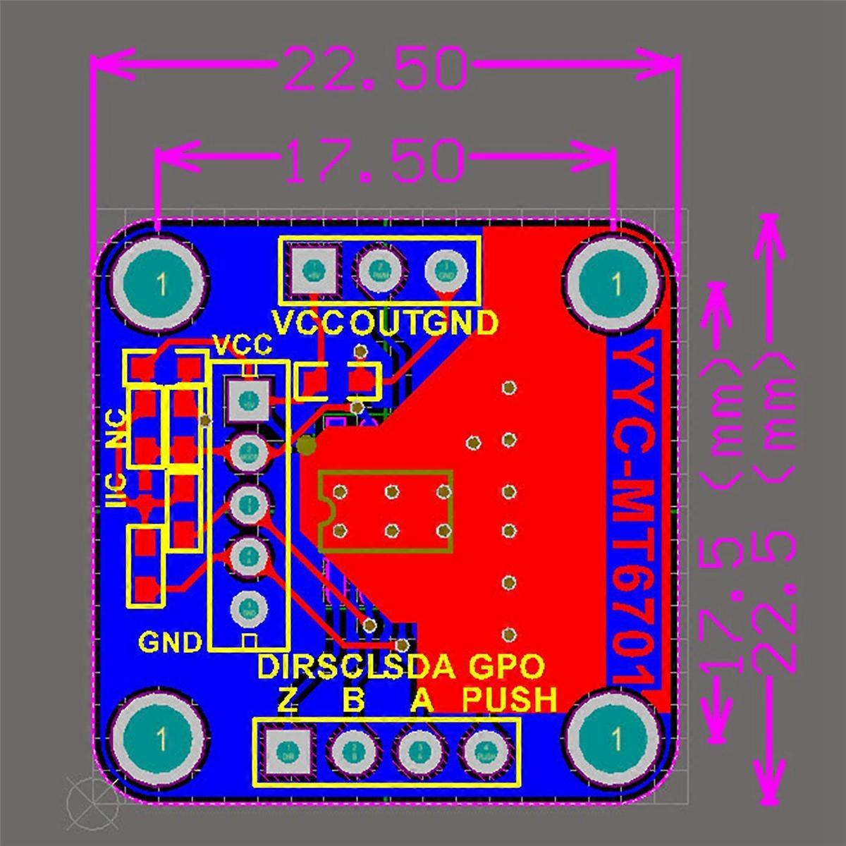 Magnetischer Encoder MT6701 Magnetischer Induktionswinkelmesssensor