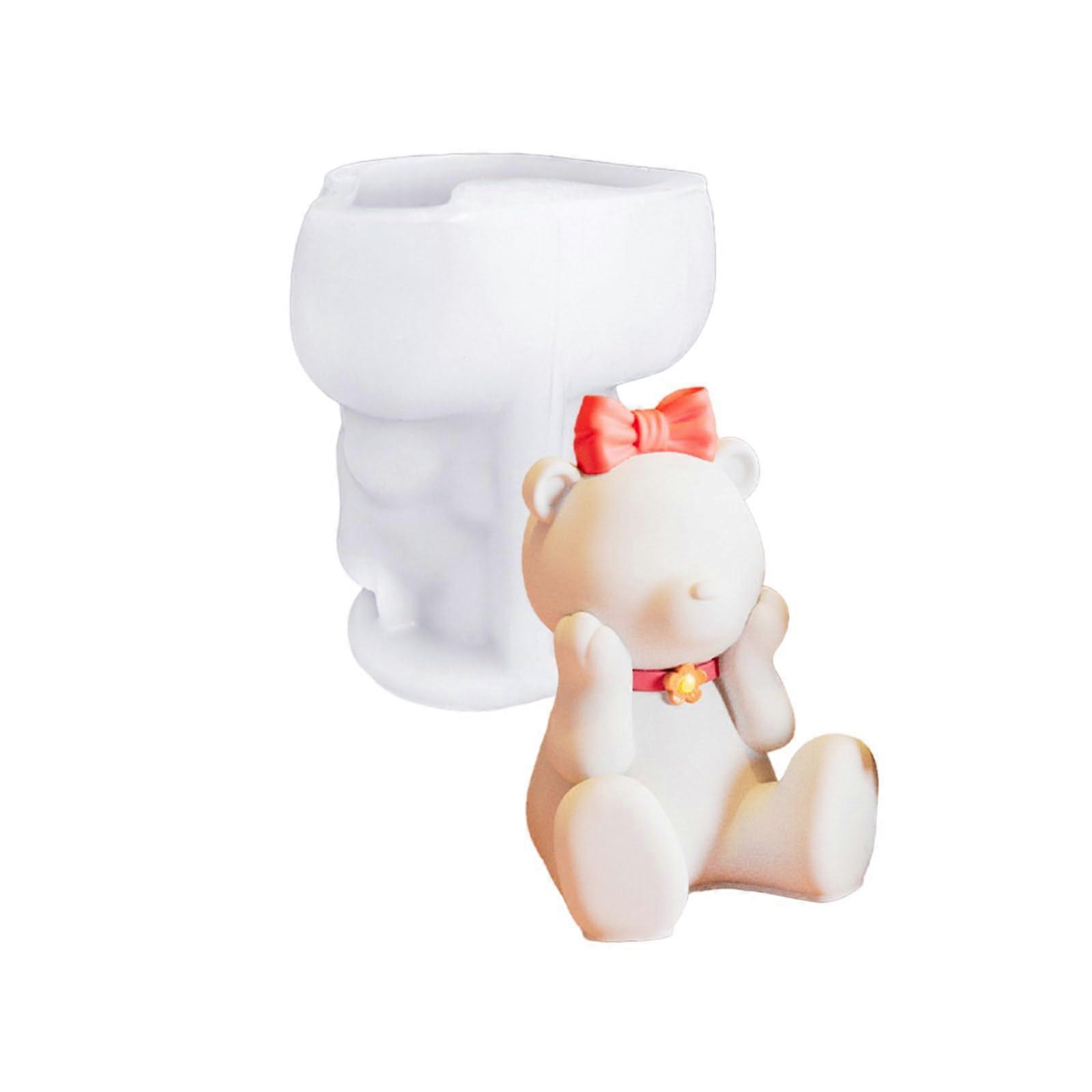 3D Bear Silicone Mold for Resin and Plaster Art, Mama Bear Style, Flexible, Durable, 3D Design