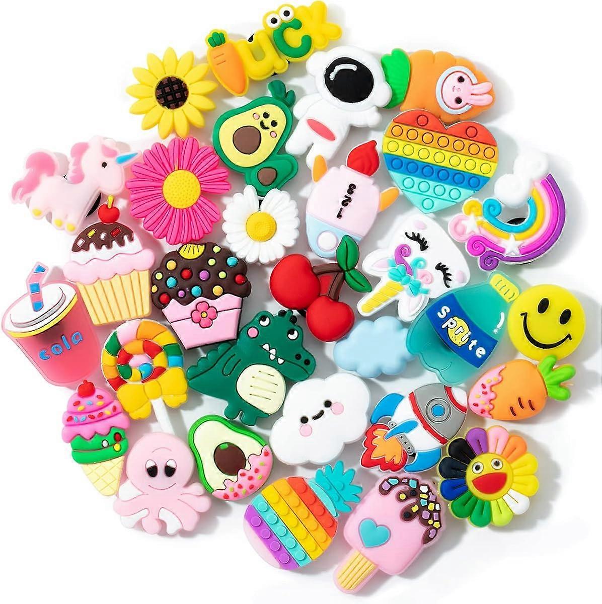 Different decorations, 30 pieces, PVC random decorative ornaments