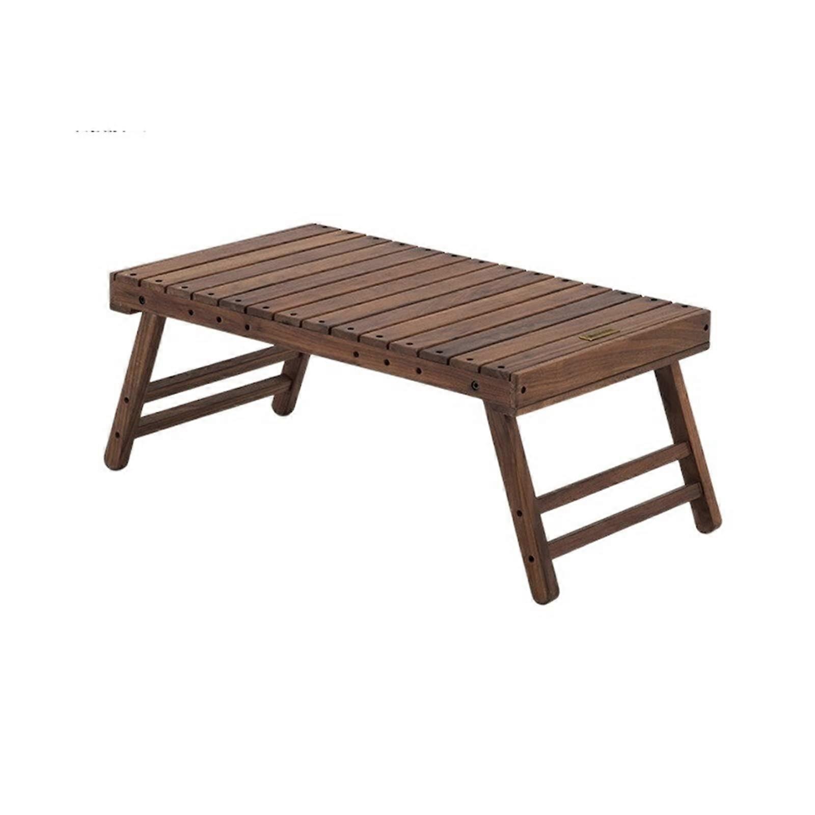 Picnic Tables, Folding Table for Outdoor Picnic, Solid Wood Short Table, Load Capacity 30kg, Camp Travel BBQ Table (Brown)