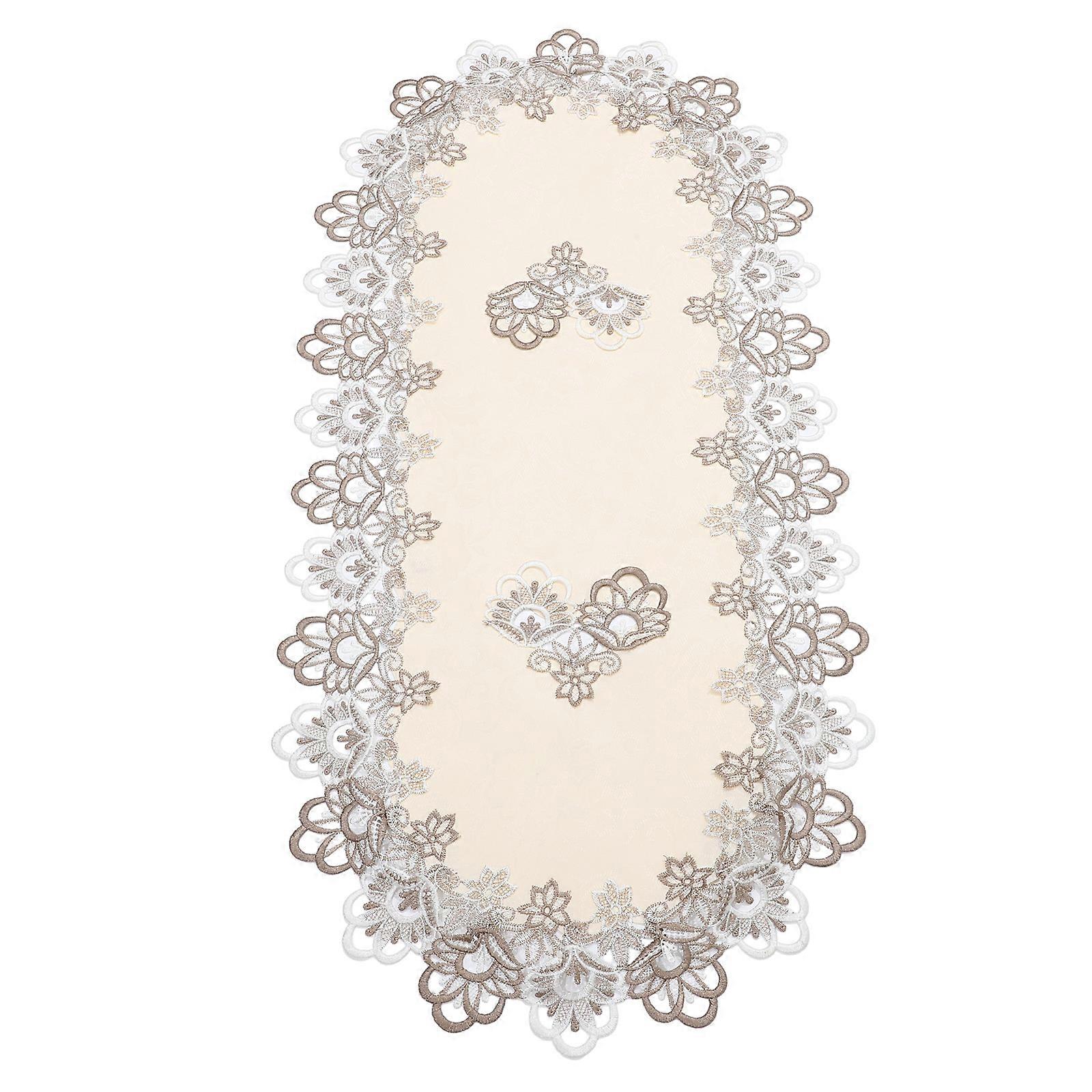 Rustic Table Runner Elegant Oval Lace Tablecloth For Dining Room Wedding Decor 1Set