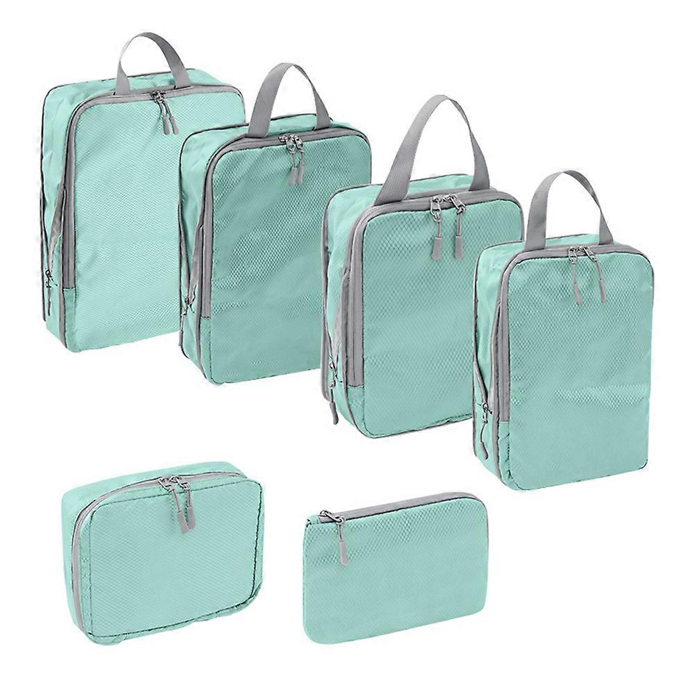 6Pcs Compression Packing Cubes Suitcase Organizer Bag Luggage Storage