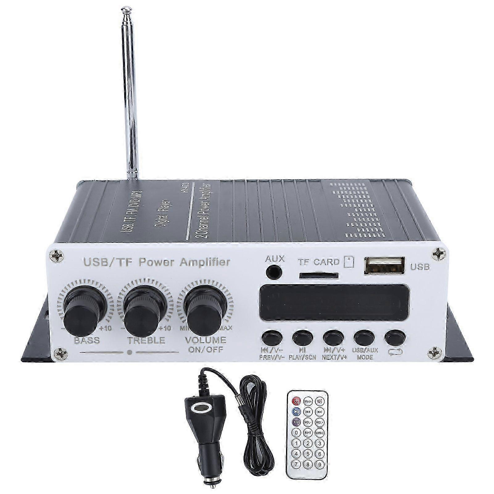 USB Memory Card Digital Player FM Bluetooth 4.2 Car Power HiFi Stereo Audio Amplifier