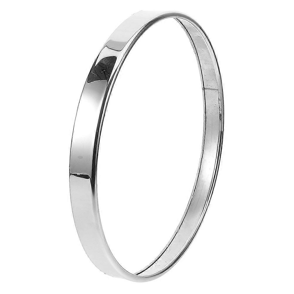 Households Trash Can Press Ring 20CM Silver Easy Installation Plastic 1Pack