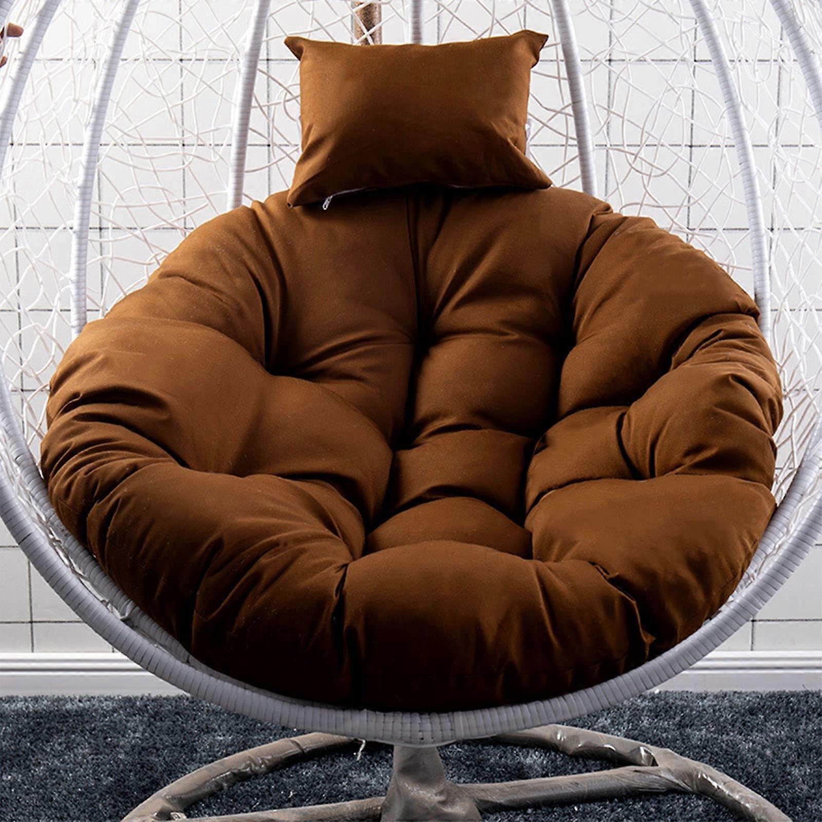 Thick, breathable hanging chair cushion with removable padding for egg chair, indoor and outdoor use, swing basket, chair cushion