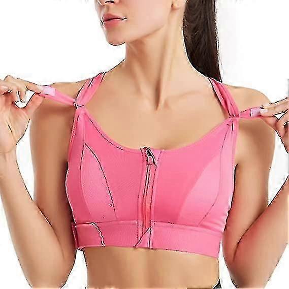 High Impact Sports Bra For Women,zipper Front Running Yoga Bra With Adjustable Straps