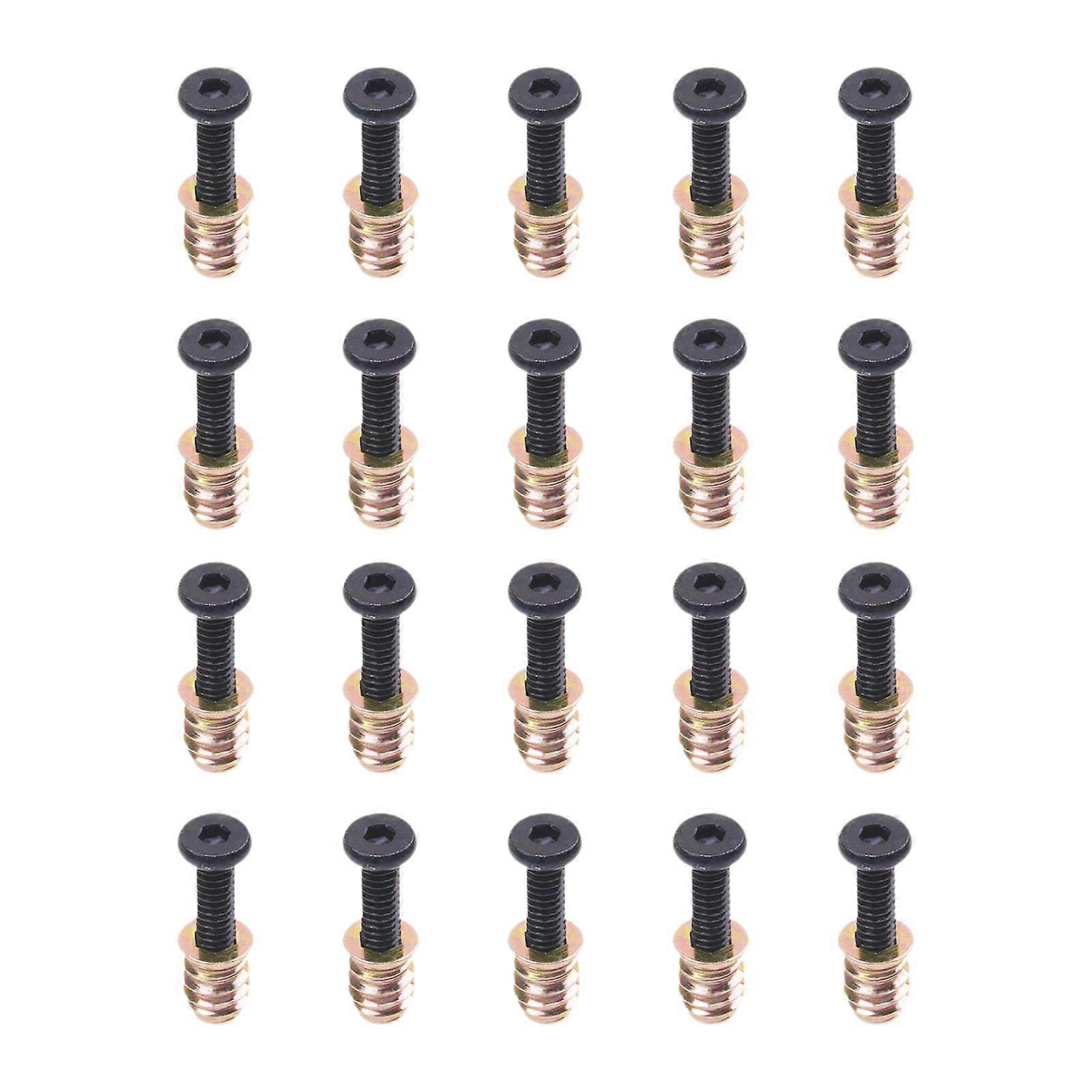 20 Pieces Screw Nut Set for Wood Furniture Replace Practical Multifunctional