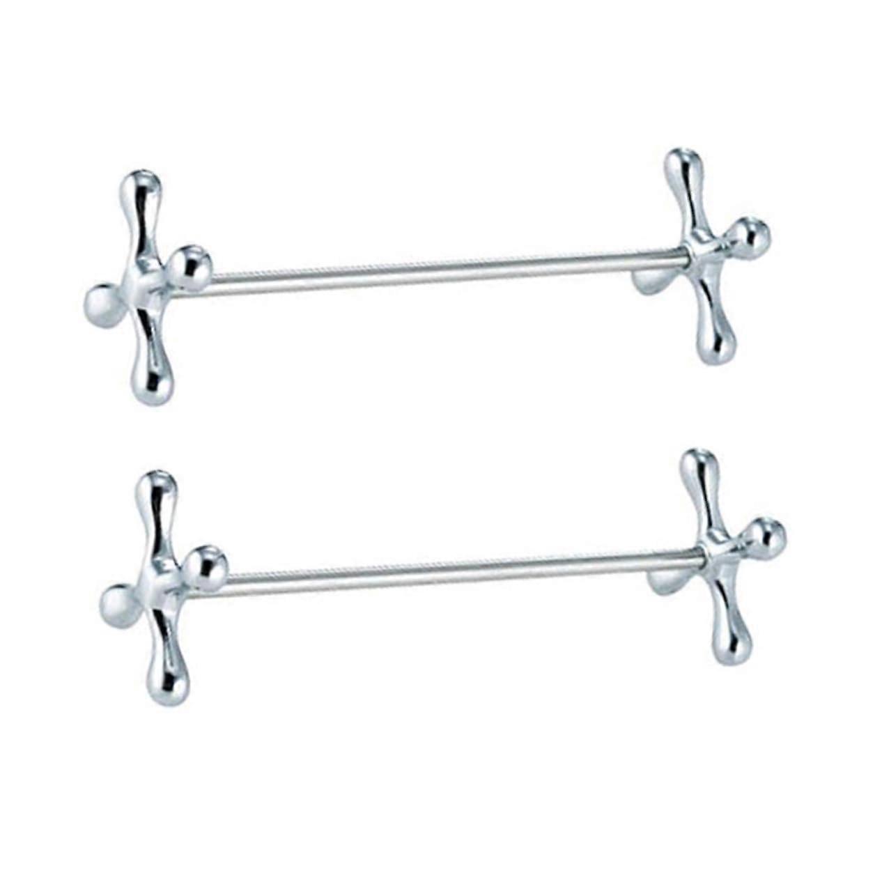 Set of 2 Silver Spoon Holders for Chopsticks, Cute Billiard Design, Tableware Holder, Chopstick Rest and Stand