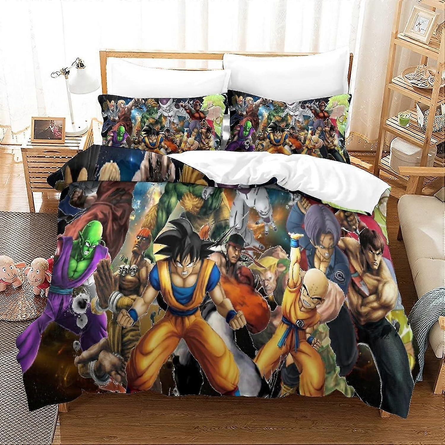 Conjuntos de cama de capa de edredão de impressão 3D com colchas de colcha com zíper para adultos e crianças Capa de colcha de microfibra macia