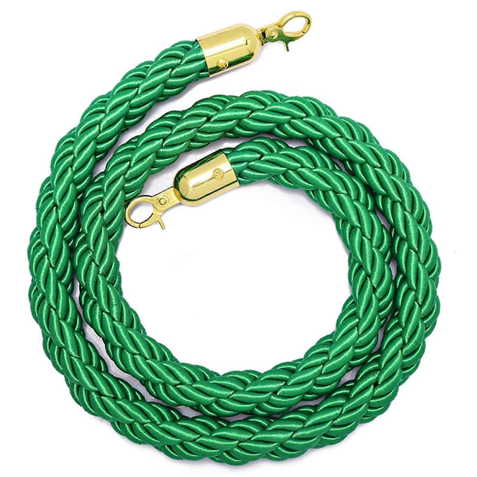 Queue Barrier Rope with Hooks, 2m/6.6ft Polyester Crowd Control Rope for Red Carpet Events