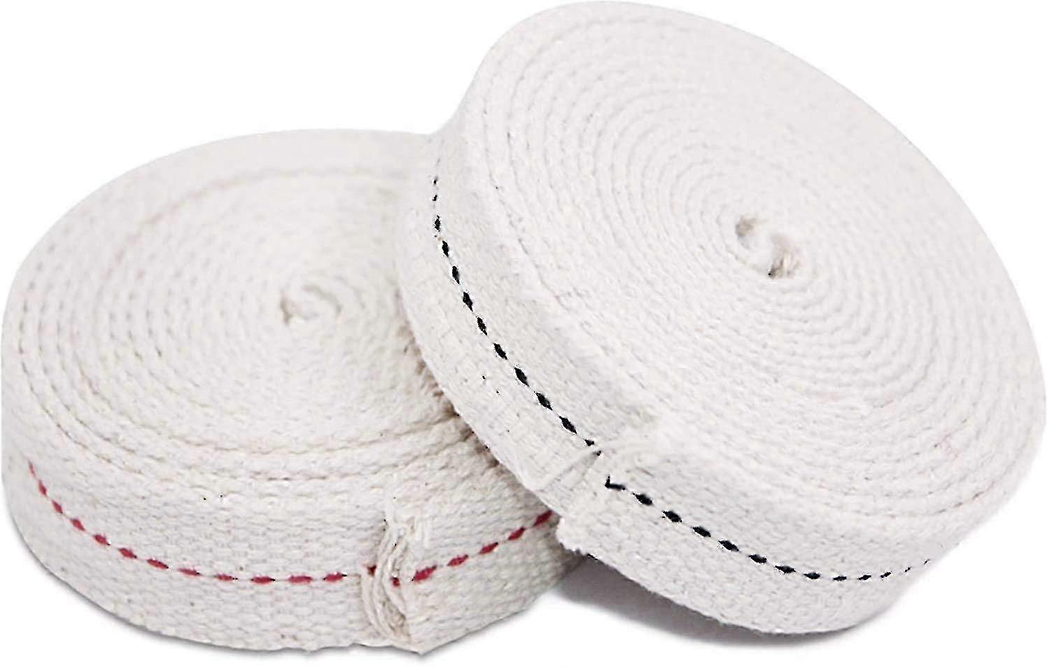 Flat Cotton Wick 20mm, 2 Rolls for Kerosene Lamps - Durable and Adjustable Burner Lamp (1 Meter)