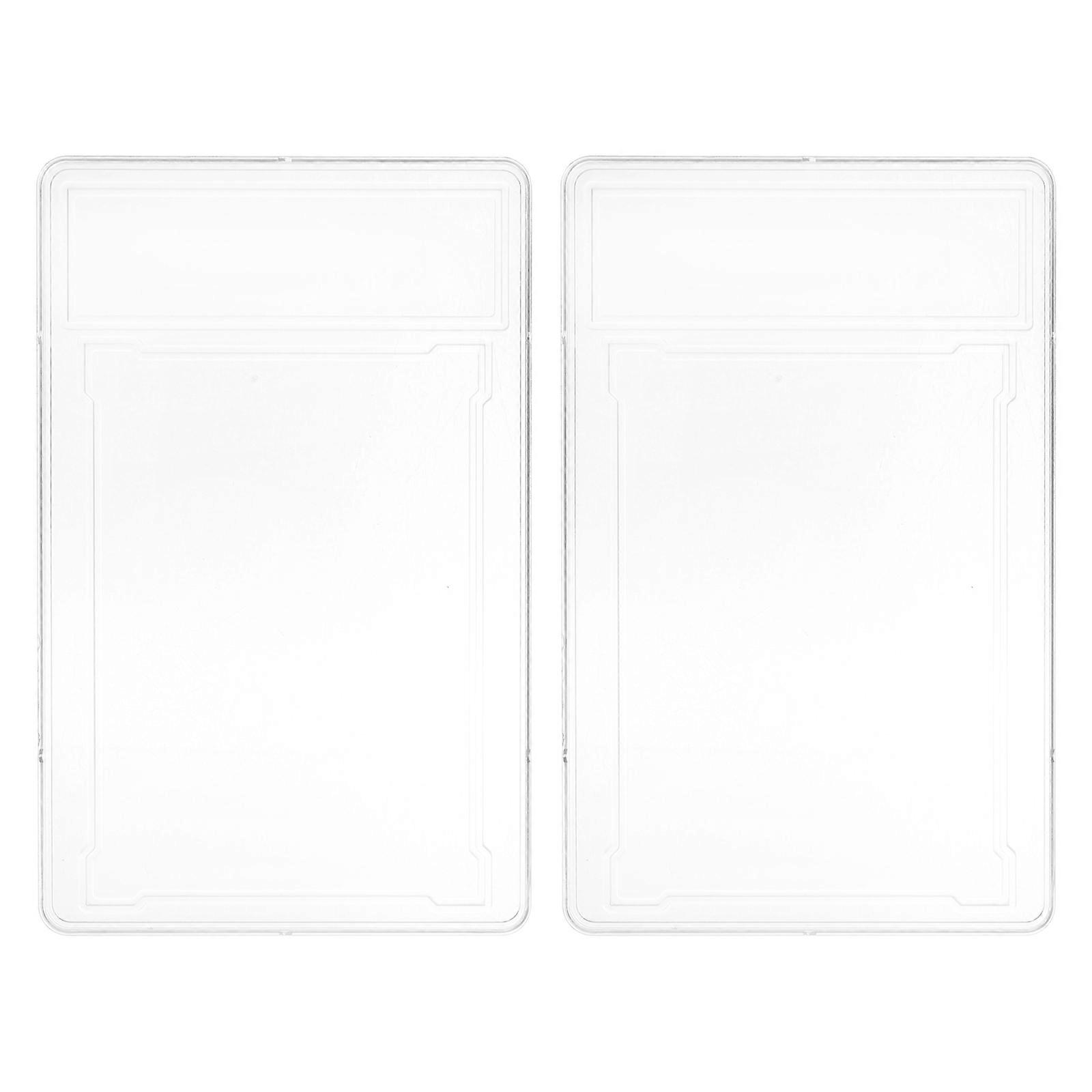 Trading Cards Protector Case for Storage 2Pcs Plastic Clear Card Holders