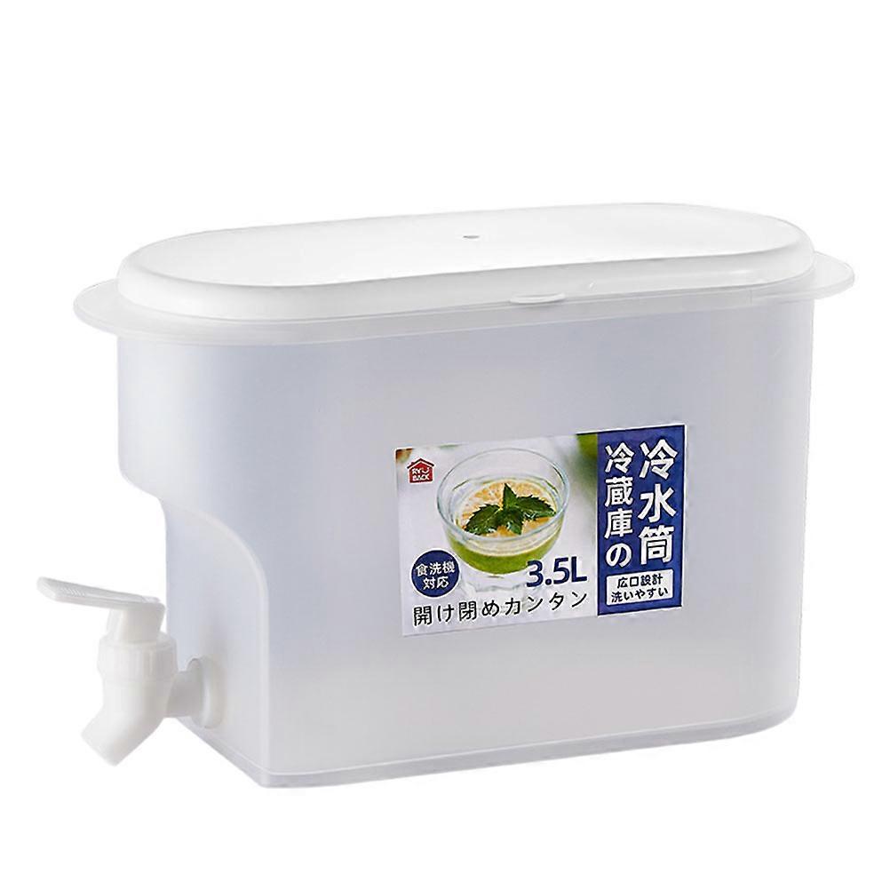 Cold Kettle With Faucet Large Capacity For Tableware Matching White 3.5L 25x18cm Beverage Dispensing 1Pc