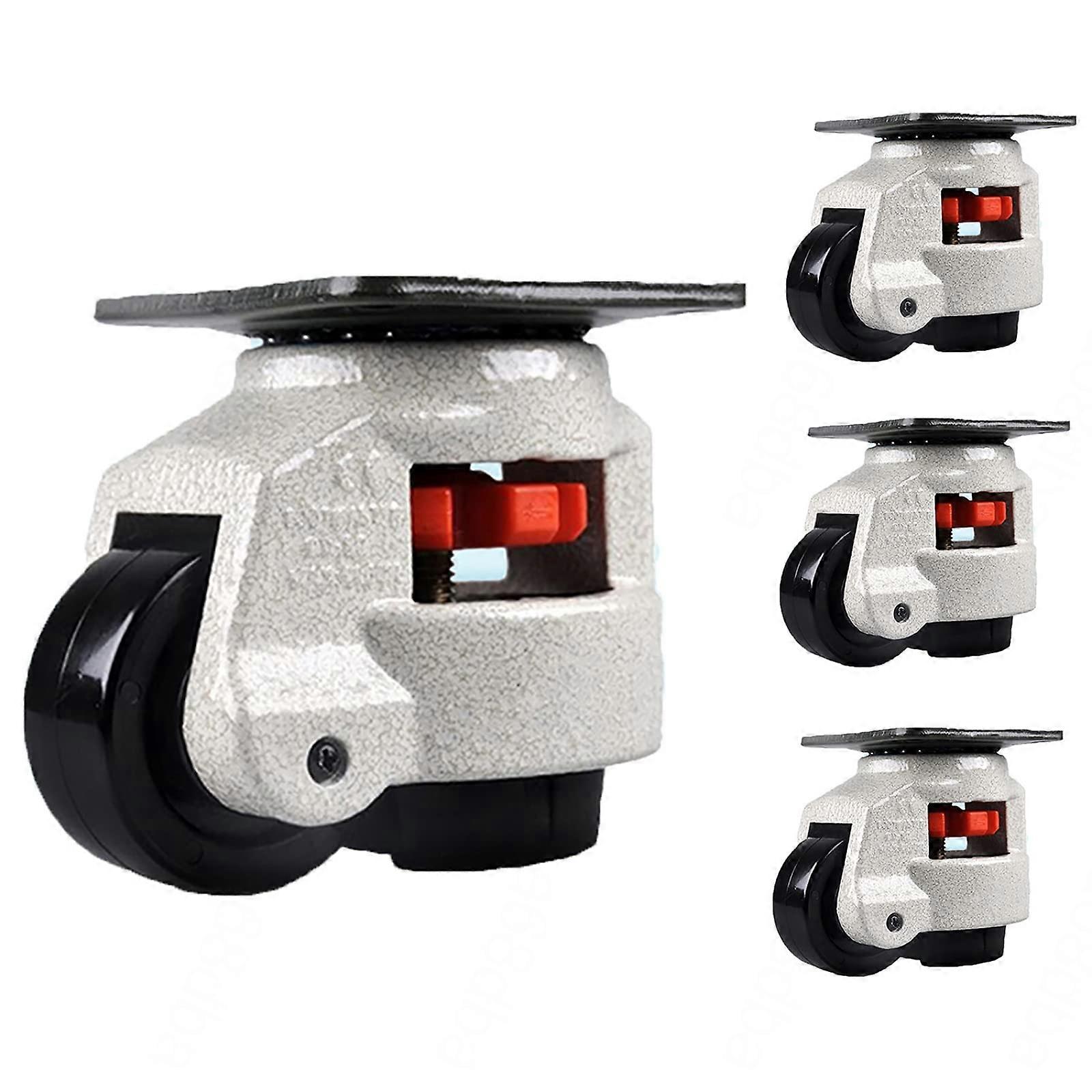 High-Performance Swivel Castors With Brake, Leveling, Retractable Workbench Castors, 250 kg Load Per Castor, Industrial Transport