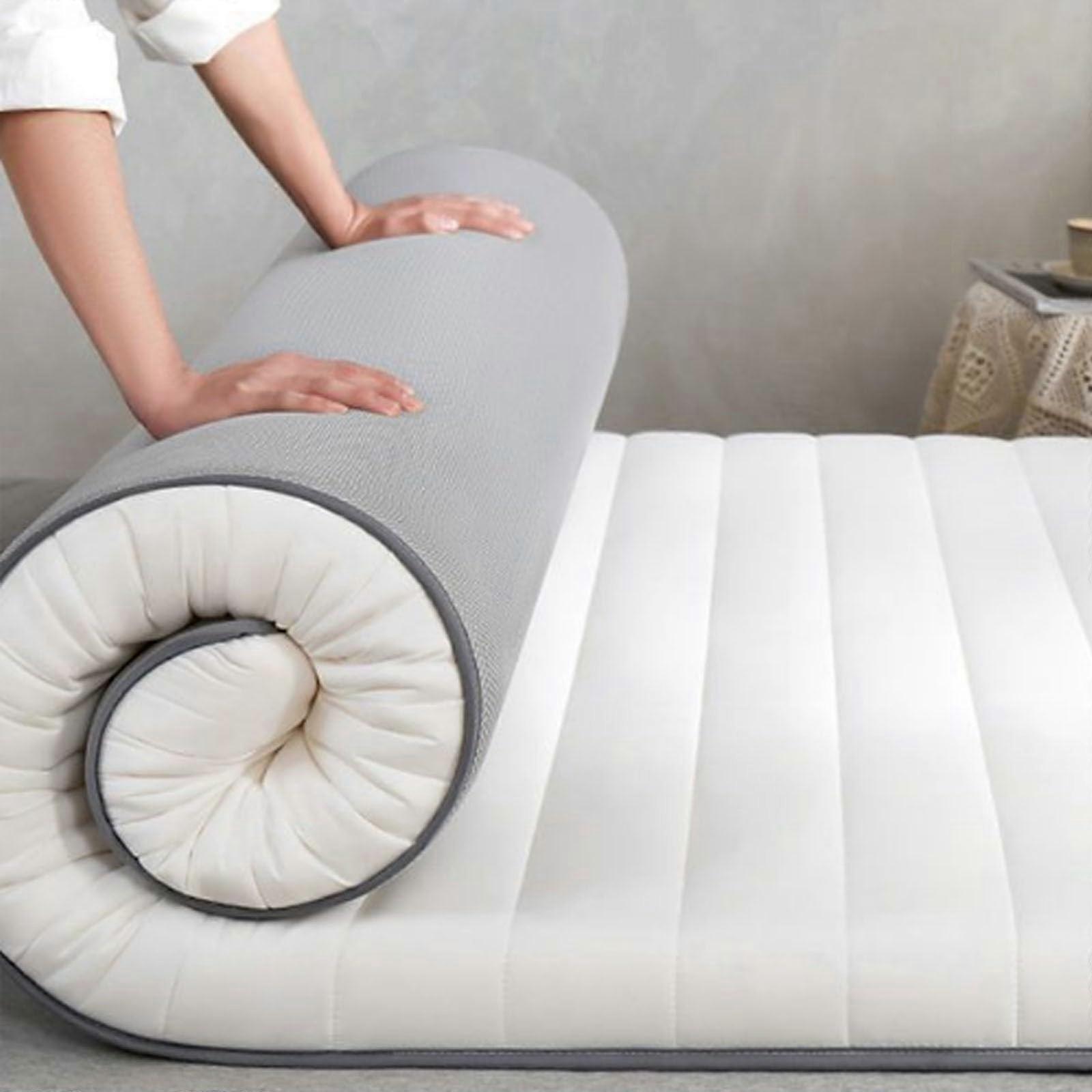 Japanese Futon Mattress King Size Roll Up Foldable Tatami Mat for Guests, Dormitories, Camping and Sofas (B, 120 x 190 cm) 120*190cm B