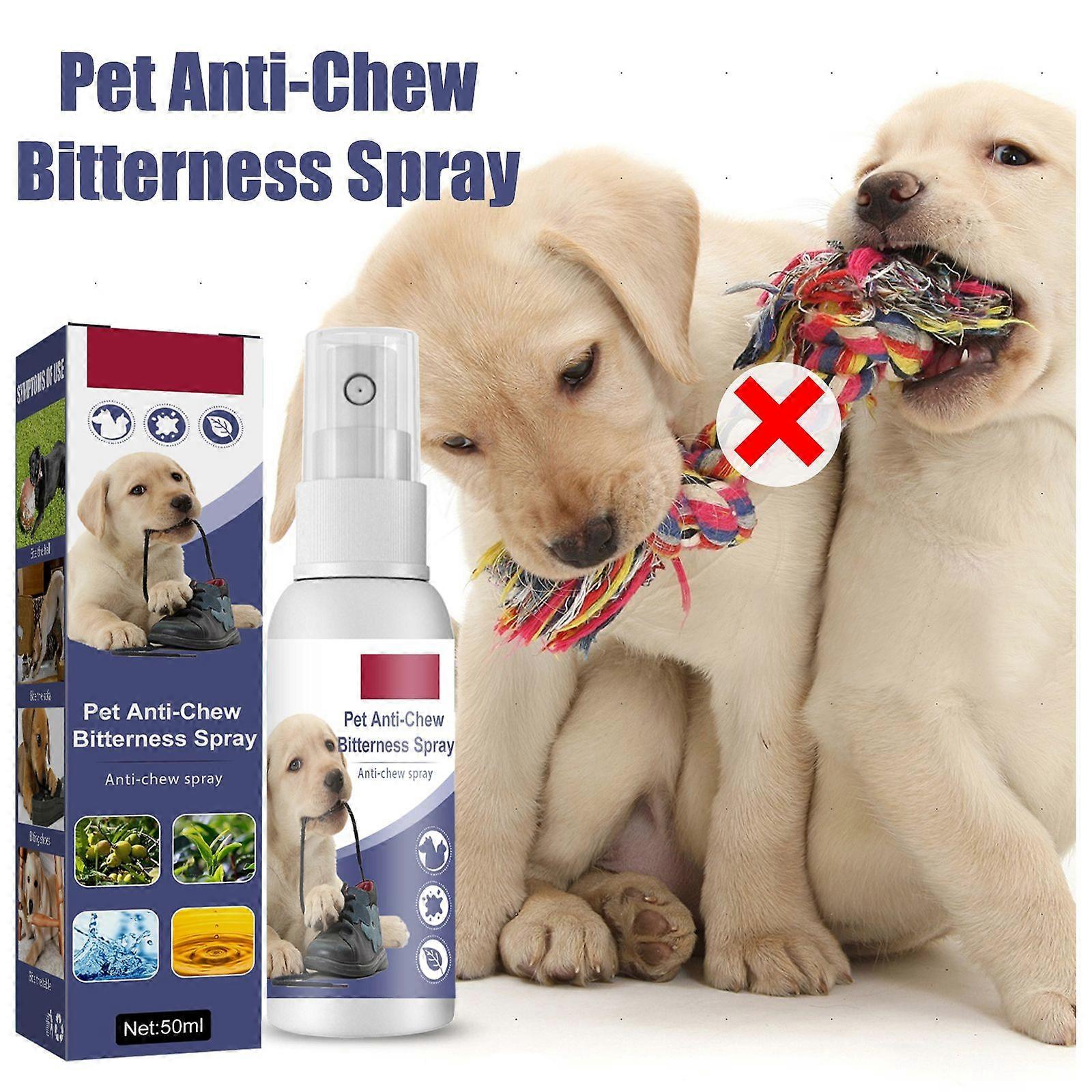 Bitter Anti-Biting Spray for Pets - Natural, Safe Solution to Stop Dogs from Chewing Furniture & Scratching Sofas - 50ml, Easy to Use, Promotes Harmon