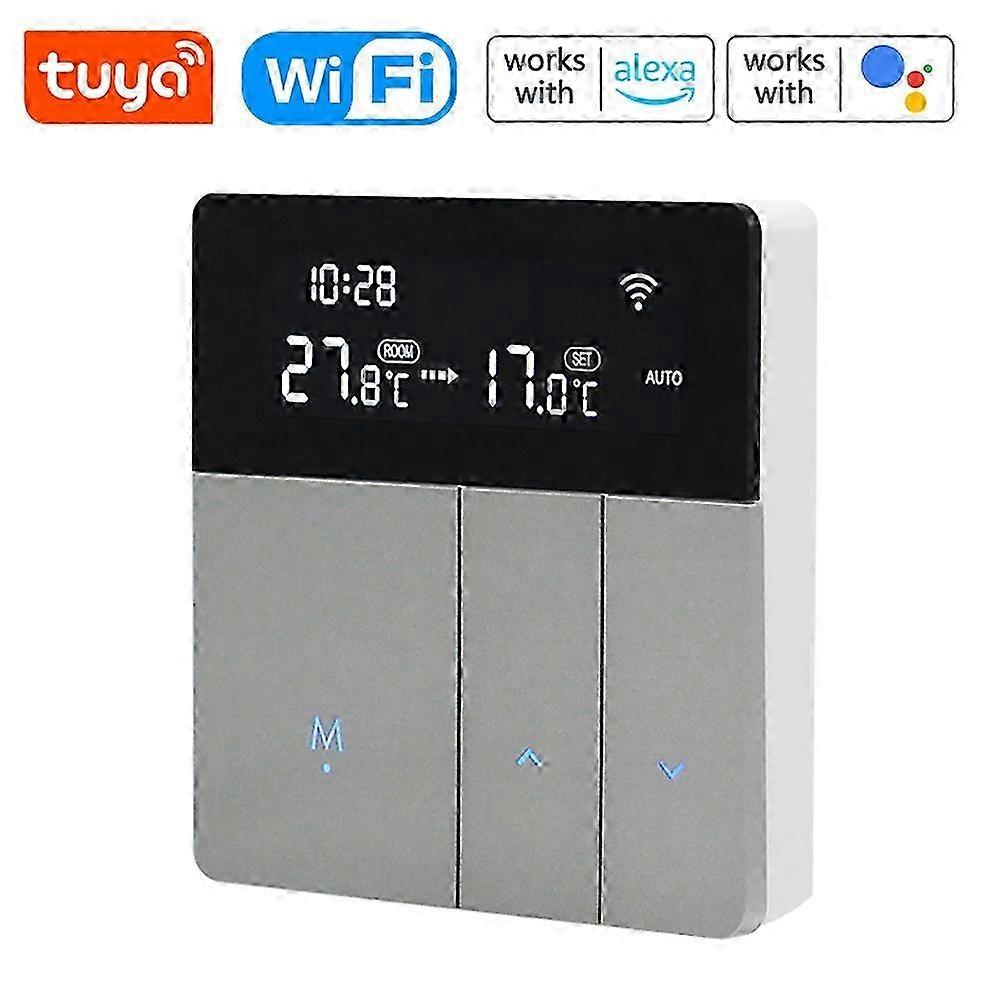 i8HGE Tuya WiFi Intelligent Temperature Controller Thermostat Backlight Brightness Automatic Adjustment Home Away Mode Mobilephone APP Remotes Control