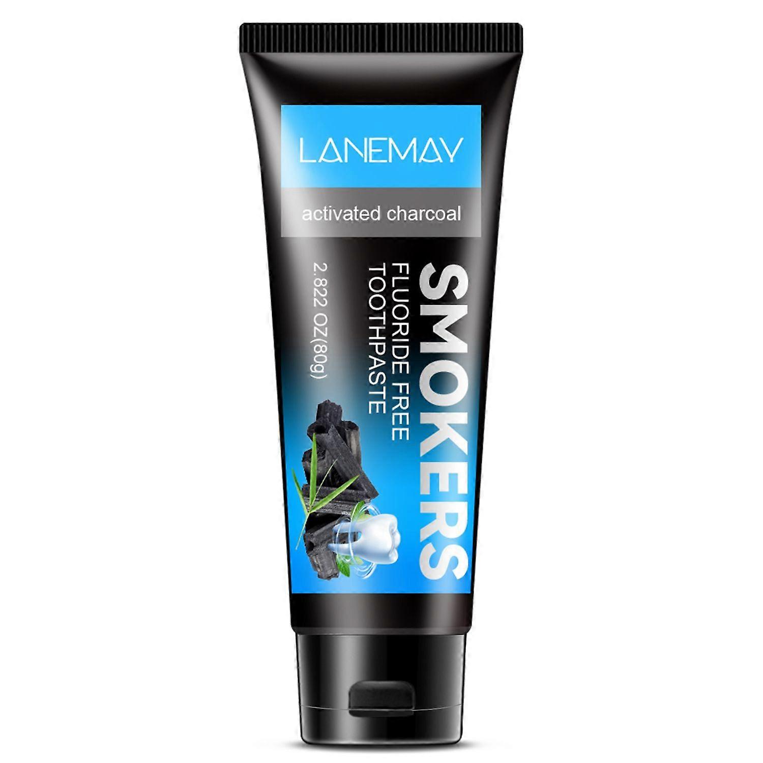 unbrand Activated Charcoal Teeth Whitening Toothpaste Eliminates Bad Breath Prevents Tooth Decay Rem