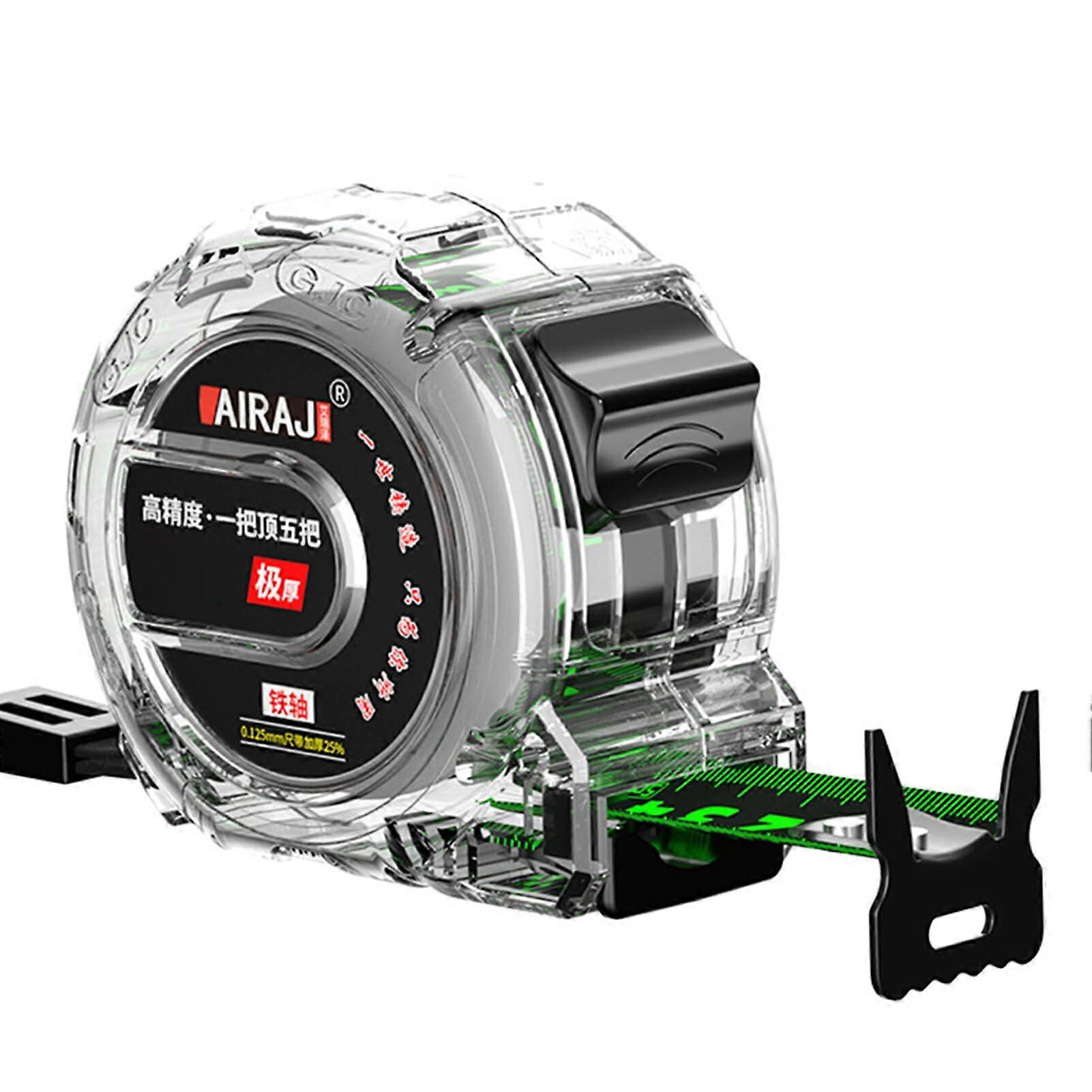 Precision measuring tape with accurate digital display for woodworking. Metric stainless steel tape measure, steel tape, 10 meters.