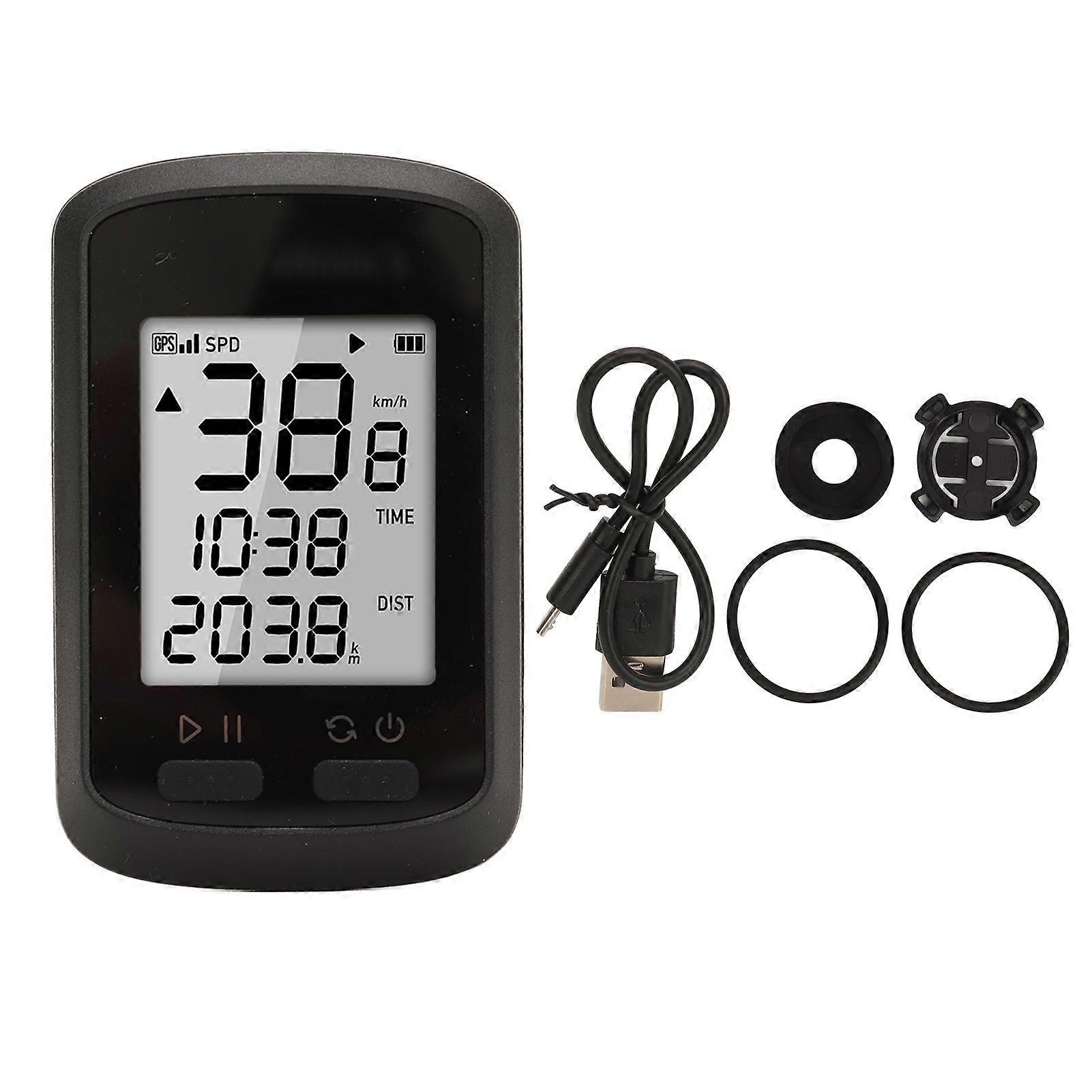 GPS Bike Computer Wireless Bicycle Computer Bicycle Speedometer Odometer for Mountain Road BikeYMQX)